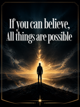 If you can believe, all things are possible